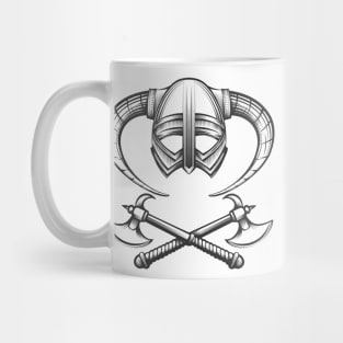 Viking Helmet with Axes Mug